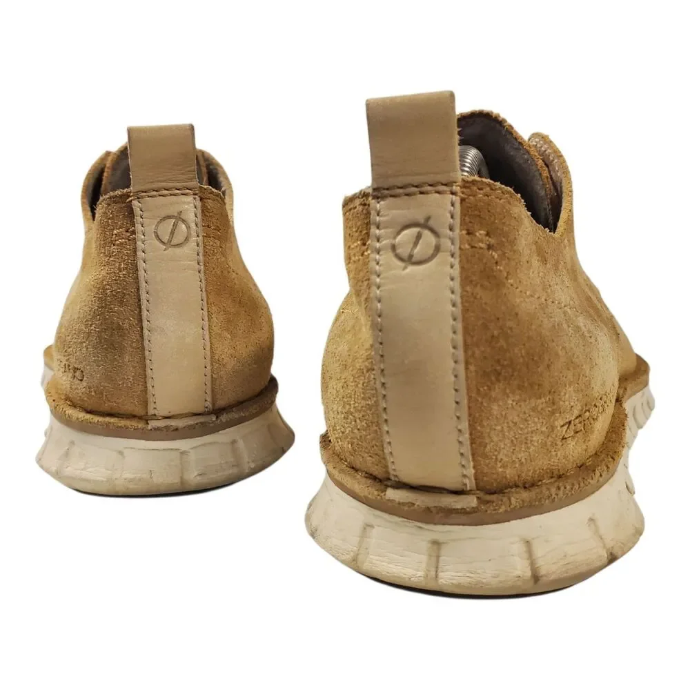 COLE HAAN Shoes ZERØGRAND LAZER Mens Size 10 Beige Suede Oxford Casual C31257